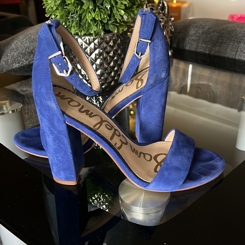 Sam Edelman Blue Suede Heels